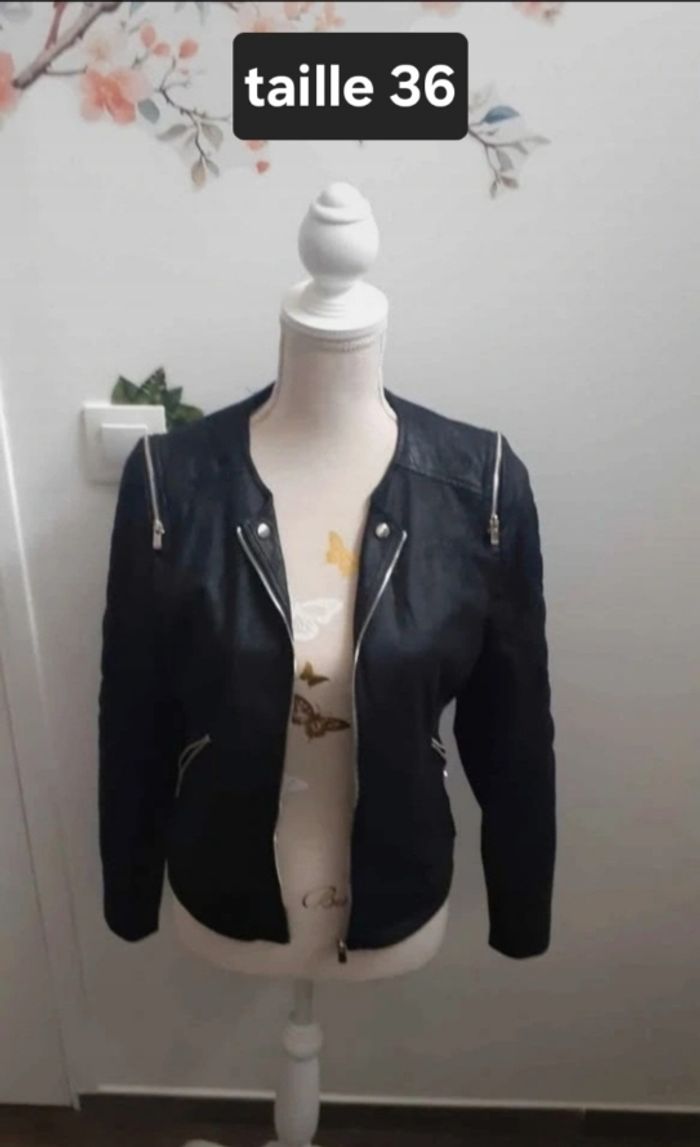 Veste simili cuir/daim taille 36 laura jo