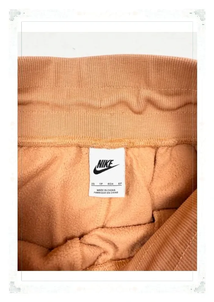 Nike jogging taille haute coupe large orange claire femme taille XS coton - photo numéro 5