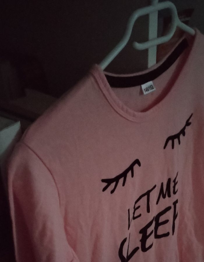 Haut de pyjama "Let Me Sleep" 100% coton neuf - photo numéro 2