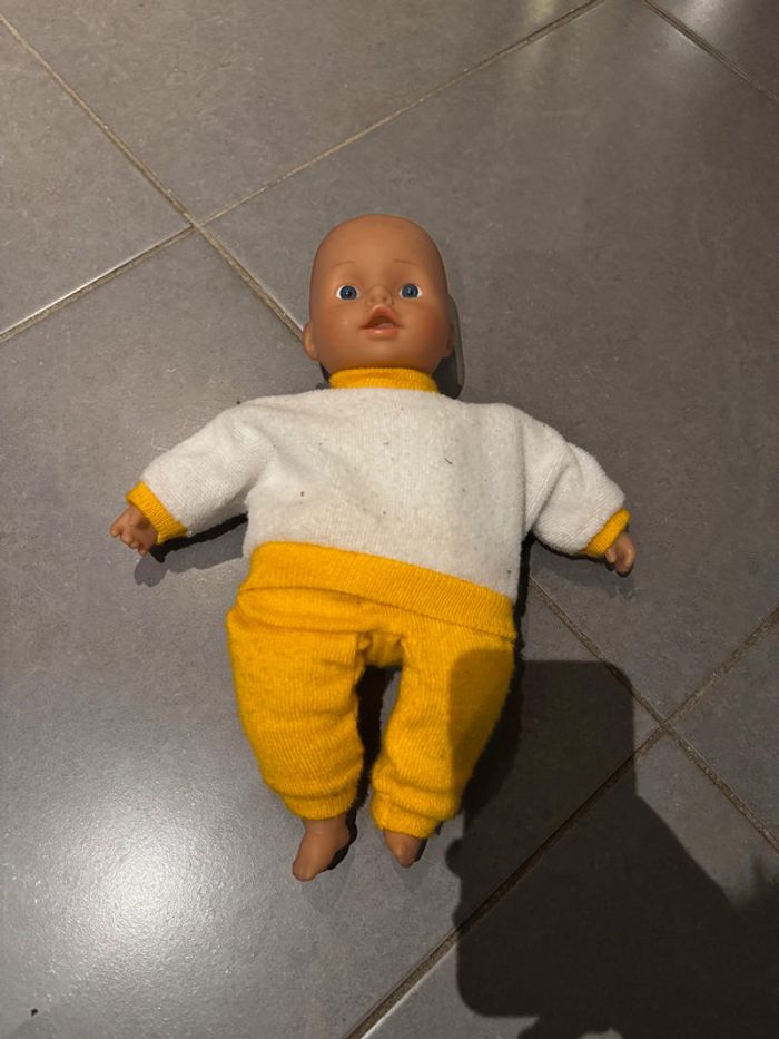 Bébé - Auchan - Dimensions: 35 cm * 22 cm - Blanc, jaune moutarde