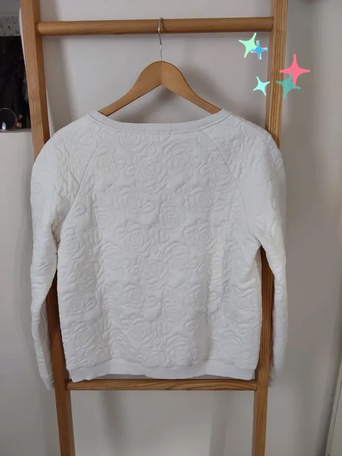 Sweat  pull sabbhy romantique crème fleuri T 40 Maïa Hemera Paris - photo numéro 2