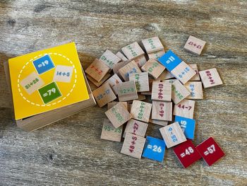 Jeu de calcul en bois