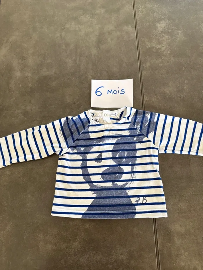 Tee-shirt manches longues petit bateau