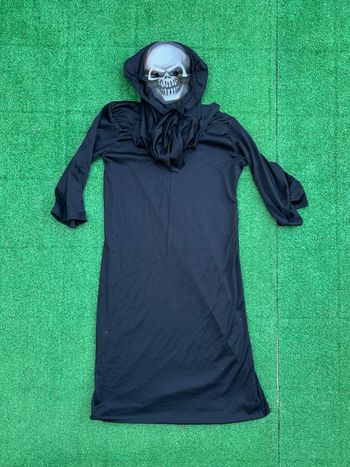 Déguisement enfant Squelette/Faucheuse 7/10 ans (140 cm) – masque + robe