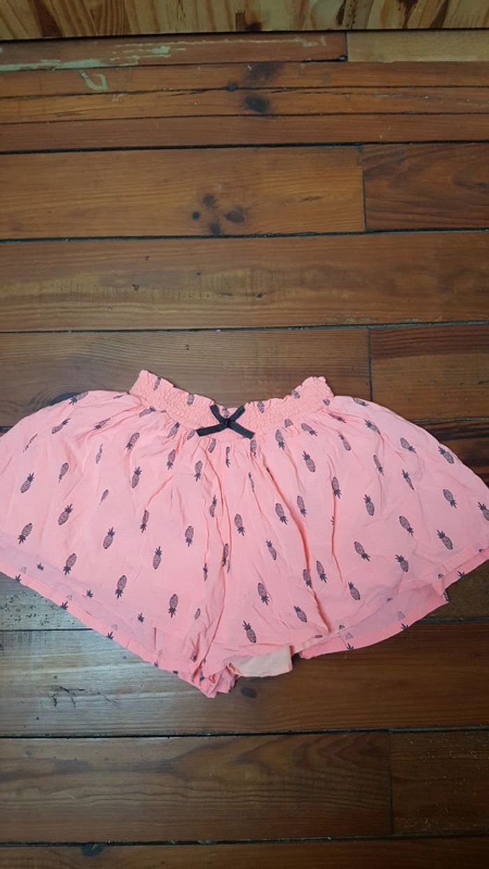 Jupe-short fantaisie imprimé ananas fille