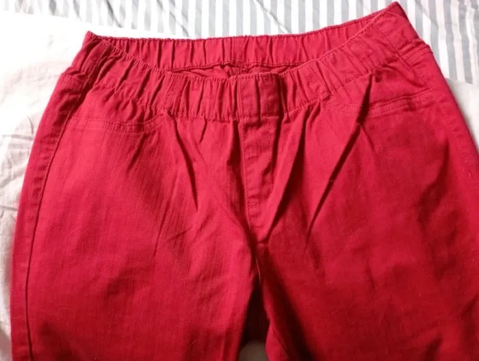 Pantalon rouge taille élastique - photo numéro 5