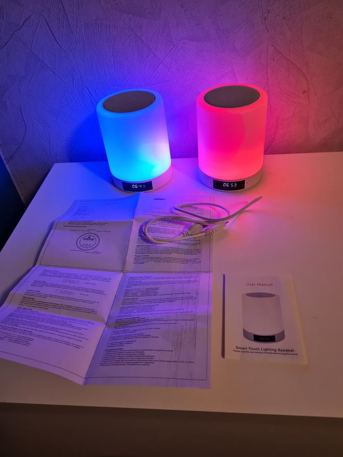 2 Lampes de chevet tactile portable