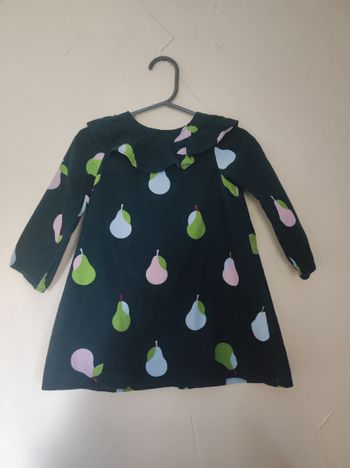 Robe velours marine Jacadi 24 mois