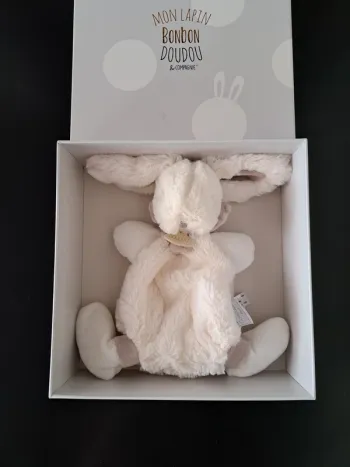Doudou Lapin Bonbon Taupe 🐰