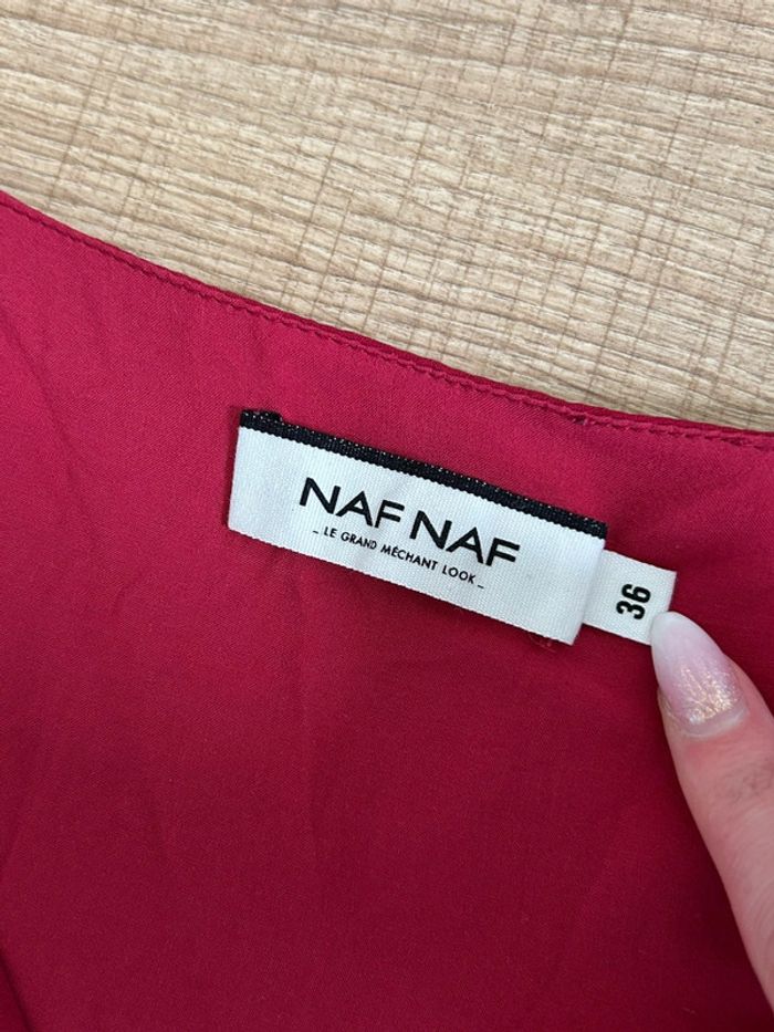 Robe bordeaux à manches longues Naf Naf taille 36 jamais portée - photo numéro 15