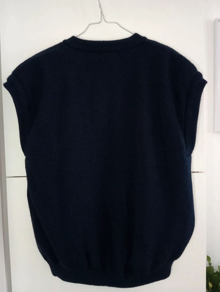 Gilet sans manches fourré marine taille 42 - photo numéro 6