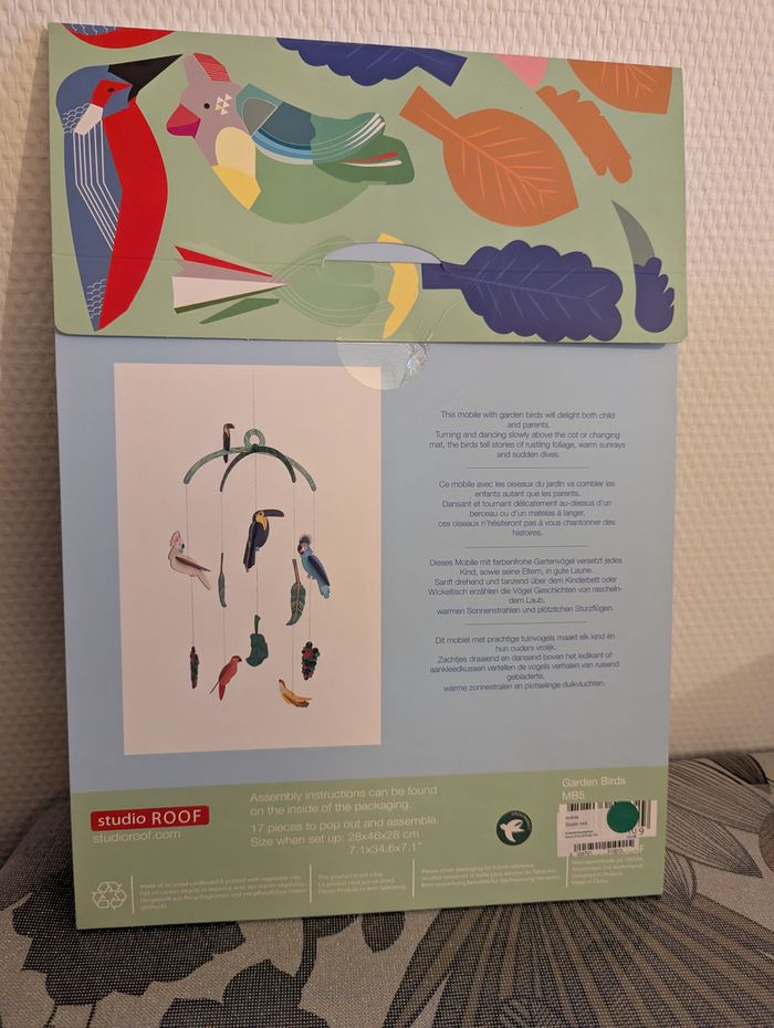 Garden birds mobile pour lit bébé - photo numéro 3