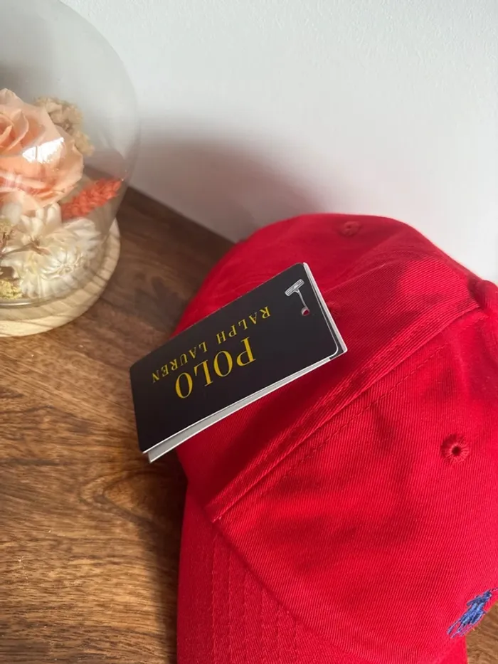 Casquette rouge polo ralph lauren neuve - photo numéro 2