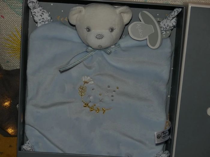Doudou plat ours bleu kaloo perle 🐻Neuf - photo numéro 2