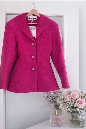 Blazer rose Ganni neuf avec étiquette
