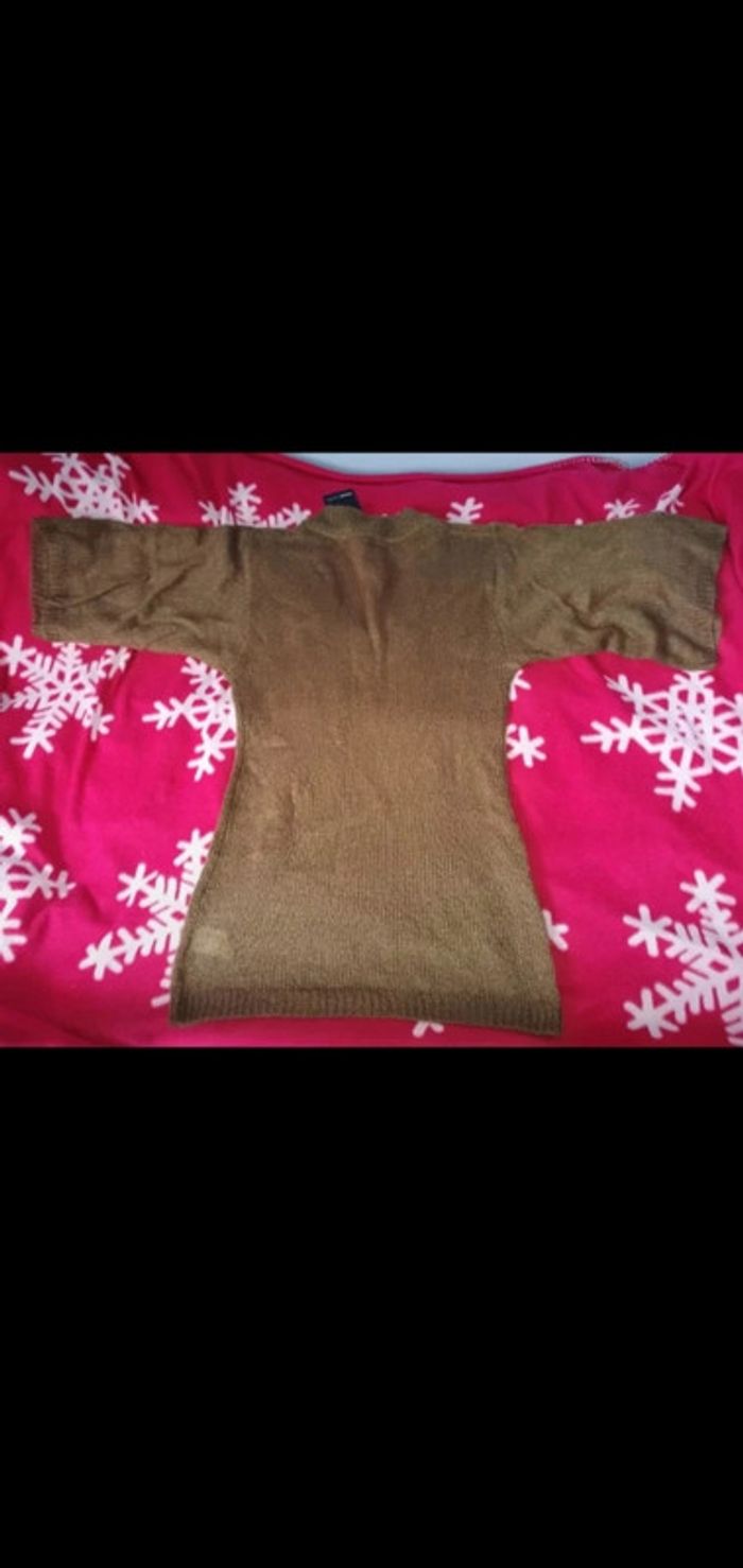 Pull fin kaki avec ceinture 3 Suisses 34/36 neuf - photo numéro 3