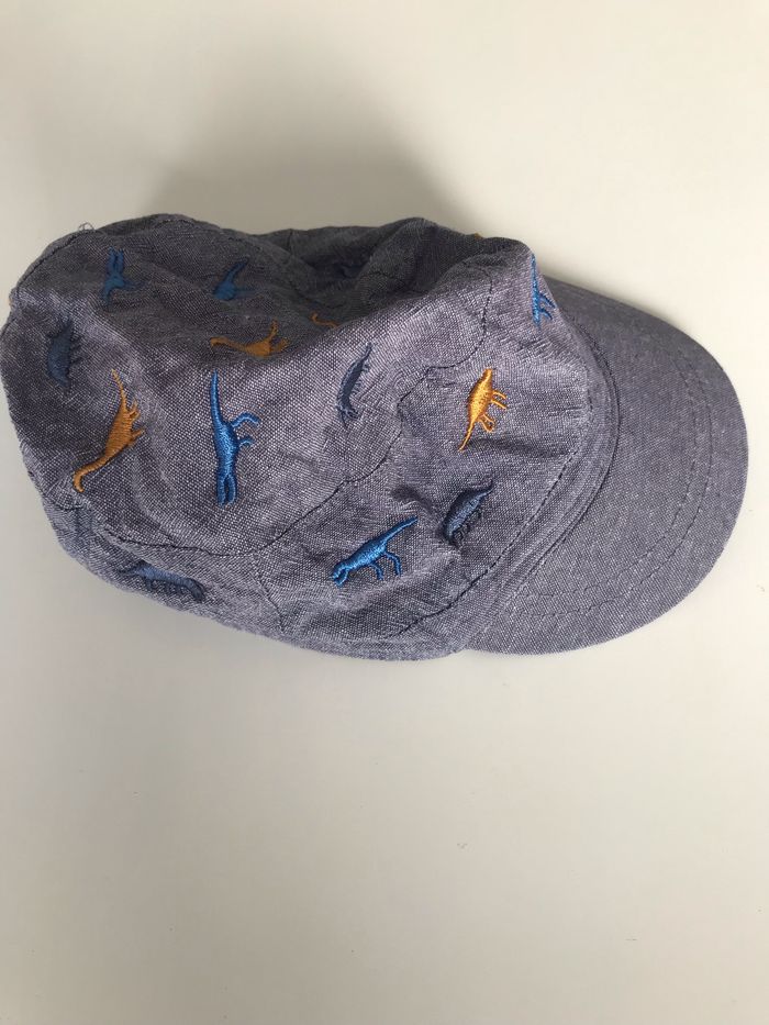 Casquette bébé bleu dinosaures - photo numéro 2