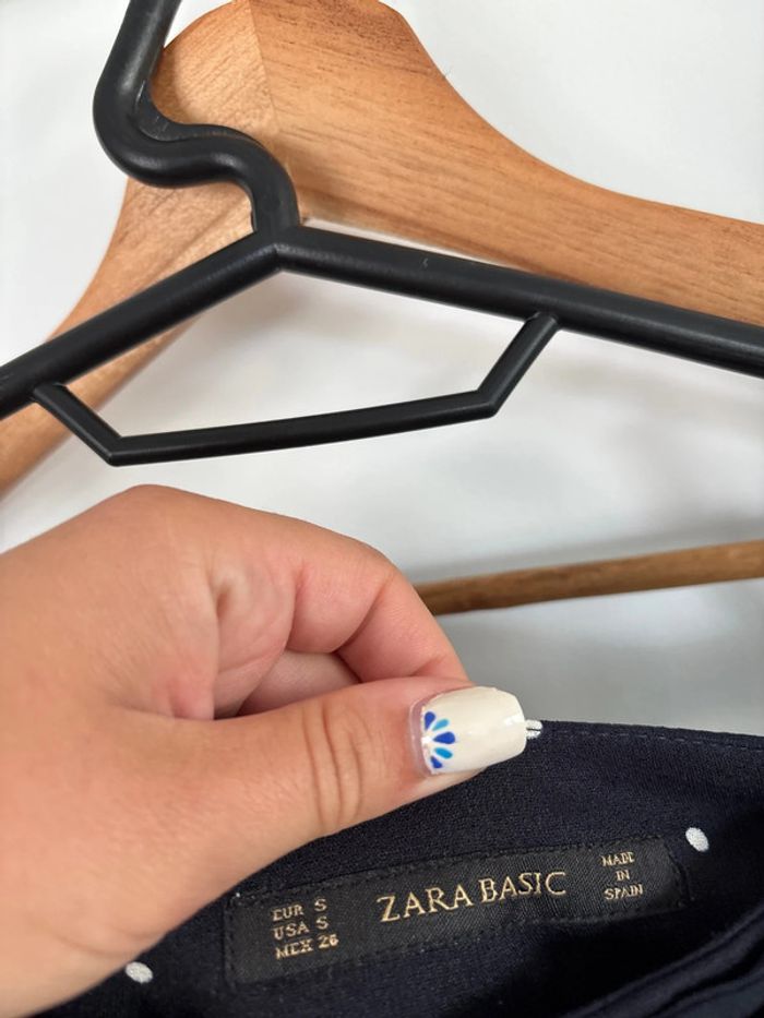 Short bleu marine à pois blancs Zara taille XS - photo numéro 6