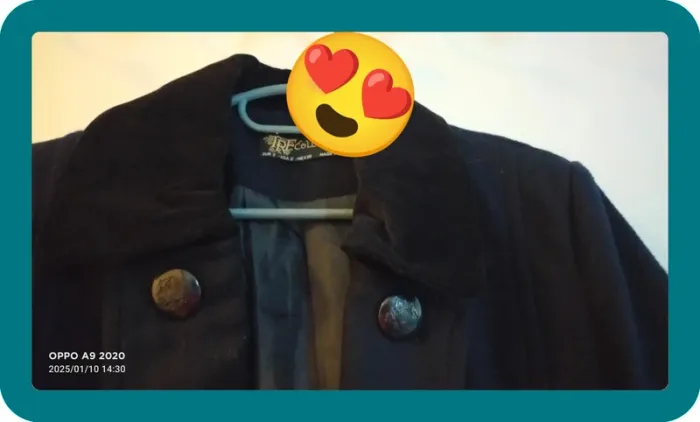 Manteau Zara femme, taille S, en laine, bleu marine noir - photo numéro 4