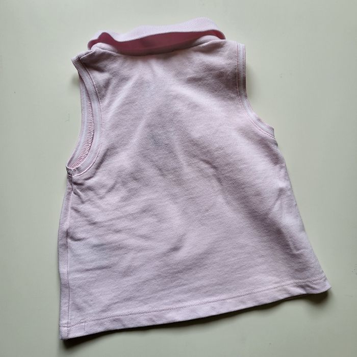 Jacadi - haut col polo sans manches coton rose 2 ans - photo numéro 4