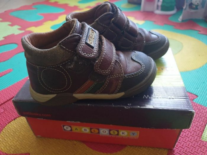 2 paires de chaussures garçon hiver taille 22 Pablovsky cuir - photo numéro 2