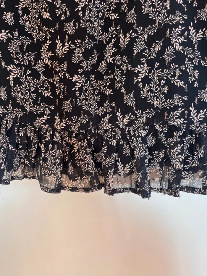 Jupe droite volants et motif doré taille 44 - photo numéro 4