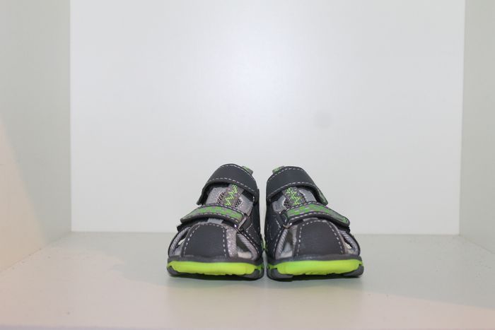 superbe sandales nus pieds grise et verte 22 - photo numéro 2