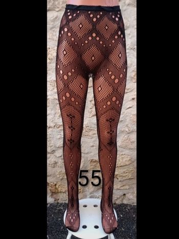 Collant résille motif fantaisie