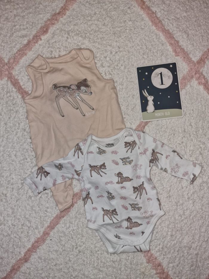 Ensemble Disney baby body + salopette 0-1 mois C&A