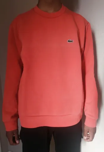 Pull Lacoste coloris pêche taille 5 L