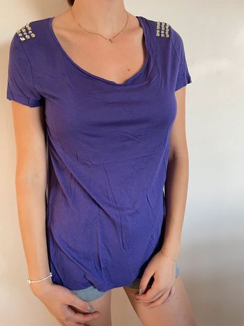 T-shirt élégant violet long Salsa M