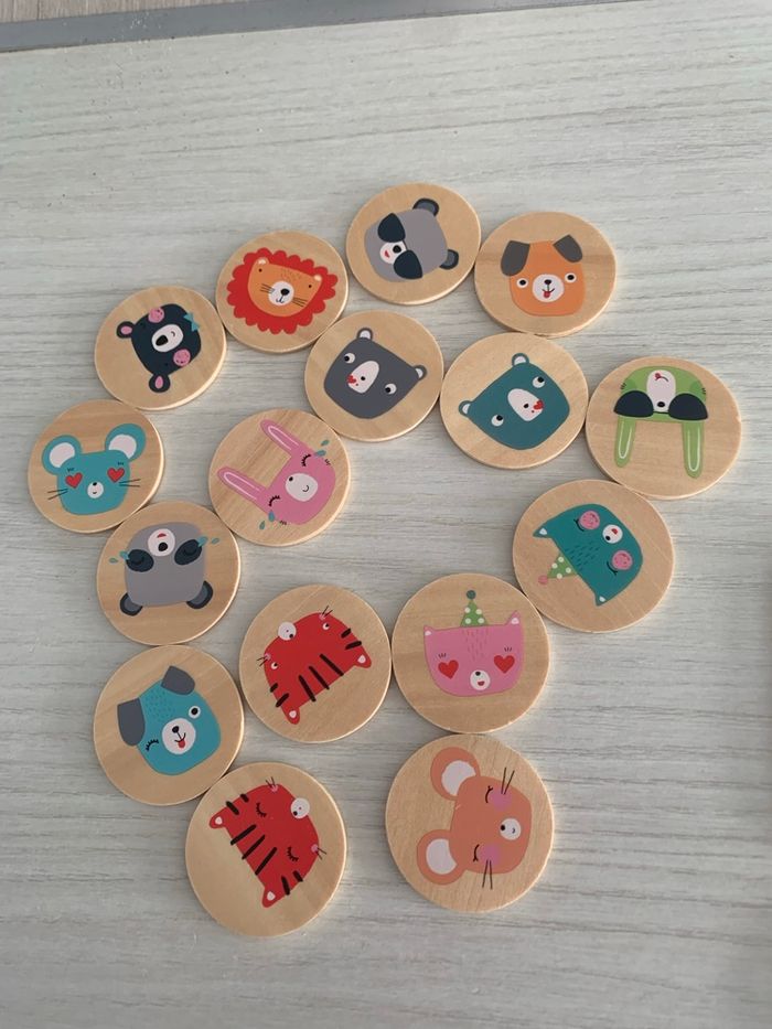 Loto des animaux en bois multicolore - photo numéro 5