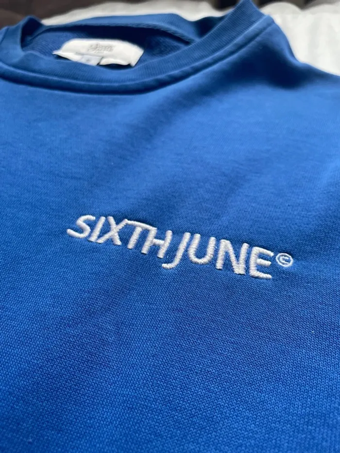 Pull sixth june bleu sans capuche taille s - photo numéro 5