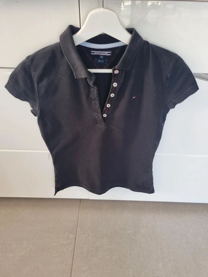 Polo Tommy Hilfiger noir taille XS - photo numéro 5