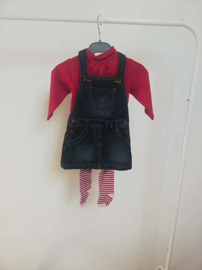 Ensemble robe t-shirt collant 6mois 63/69cm Kiabi - photo numéro 2