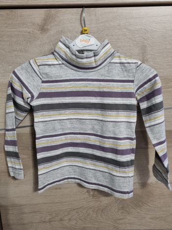 Tee shirt col roulé in extenso 12 mois 