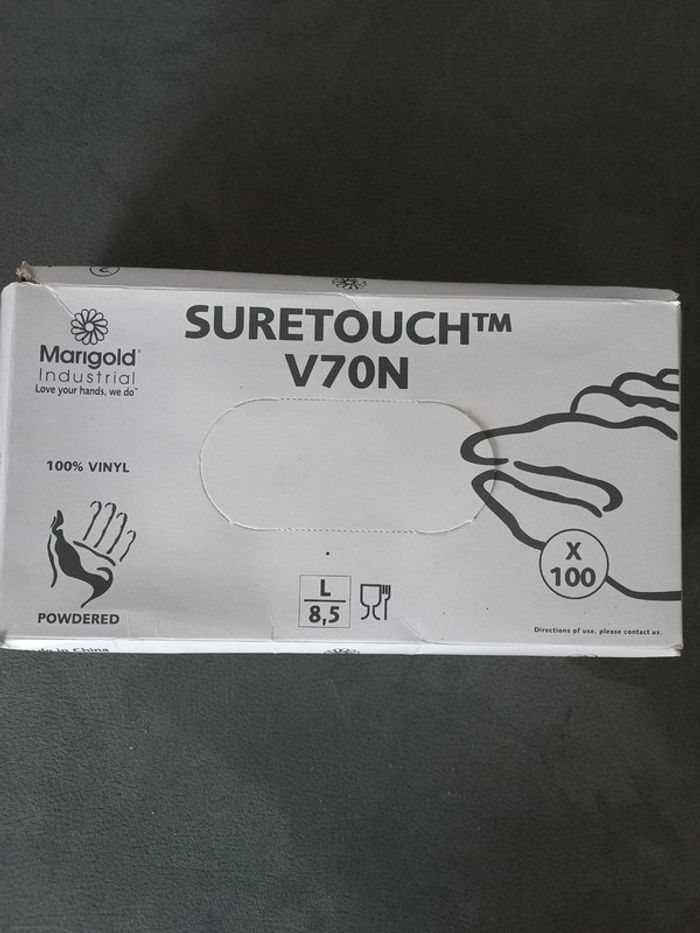 Boite 100 gants plastiques taille L 8.5