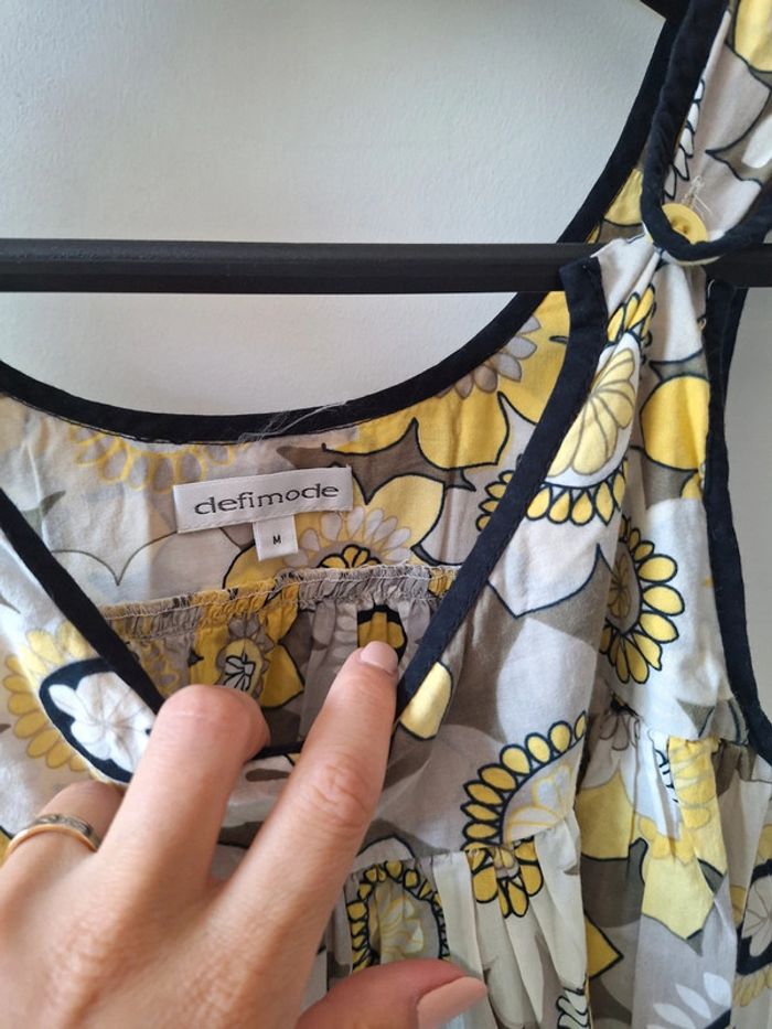 Robe fleurie jaune été femme t38 - photo numéro 2
