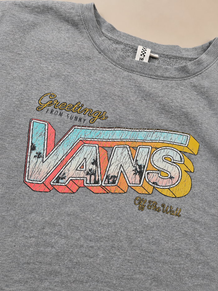 Sweat Vans gris logo vintage taille M - photo numéro 3