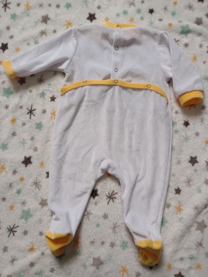 Pyjama blanc jaune chat - photo numéro 2