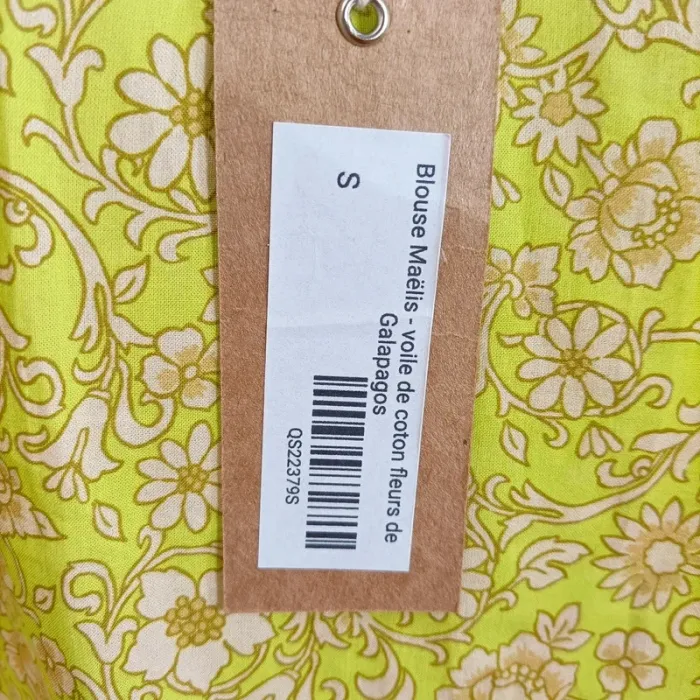 Blouse Maëlis fleurs de Galapagos – Quintessence – Taille S A677 - photo numéro 12
