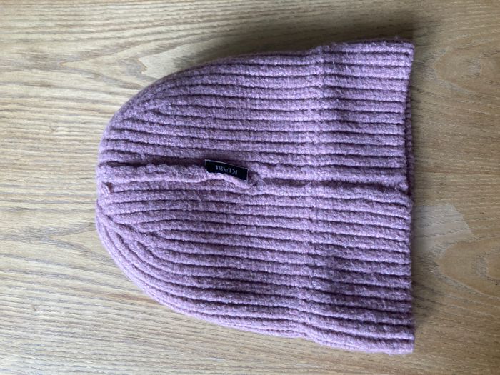 bonnet en maille côtelée avec pompon taille 2/4 ans - photo numéro 4