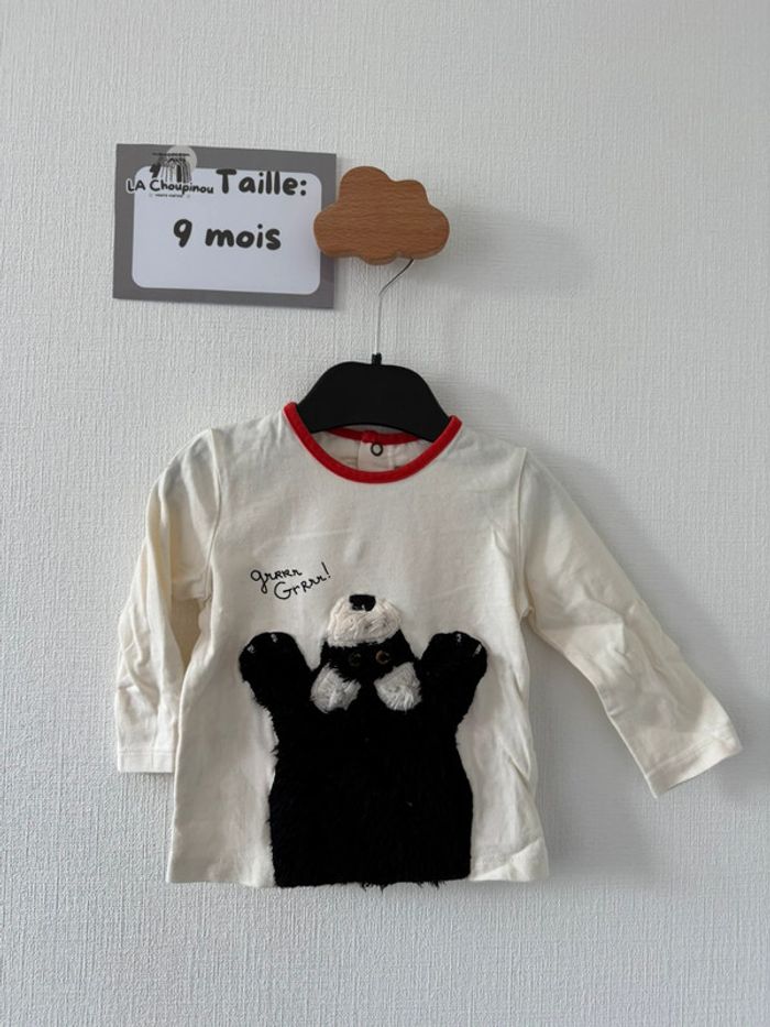 Tee shirt manches longues - taille 9 mois 🌼