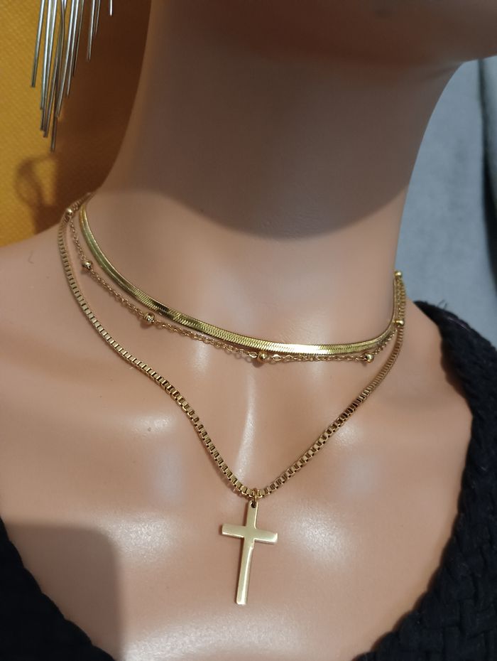 Collier en croix trio - photo numéro 5
