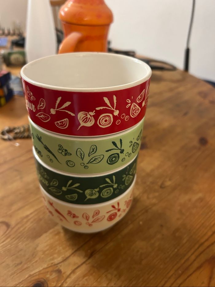 Lot de 4 petit bols pour la soupe - photo numéro 3