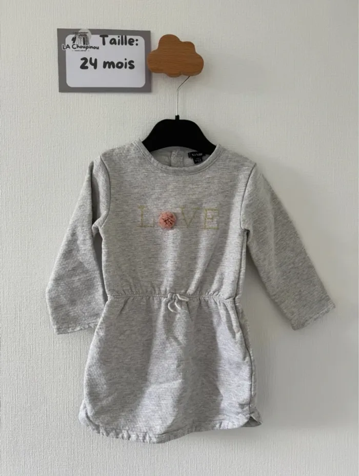 Robe grise - taille 24 mois 🌸