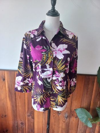 Chemise fleurie manches longues