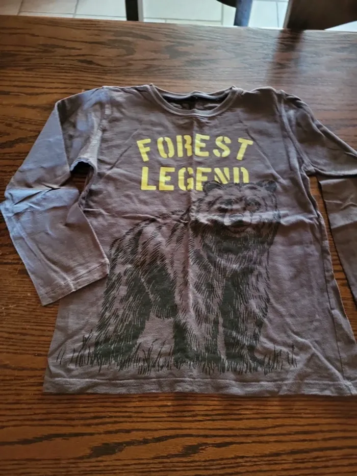Tee-shirt manche longue marron