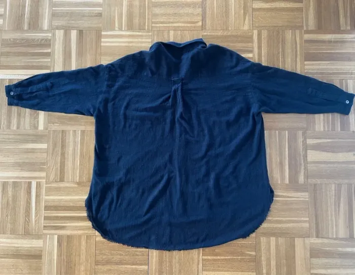 Maison Saint Julien Chemise mi-longue oversize Mykonos noire taille S - photo numéro 8