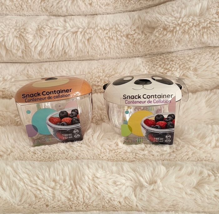 Lot de 2 boîtes à gouter motif ourson et panda 🐼 Melii Neufs - photo numéro 4